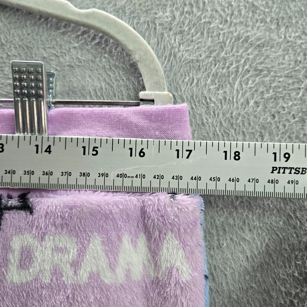 Disney Women Sleepwear Large Purple Pajama Pants Eeyore Drama Free Zone Fleece - Picture 3 of 13